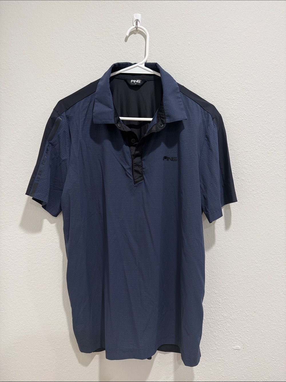 PING Navy and Black Men's Performance Polo